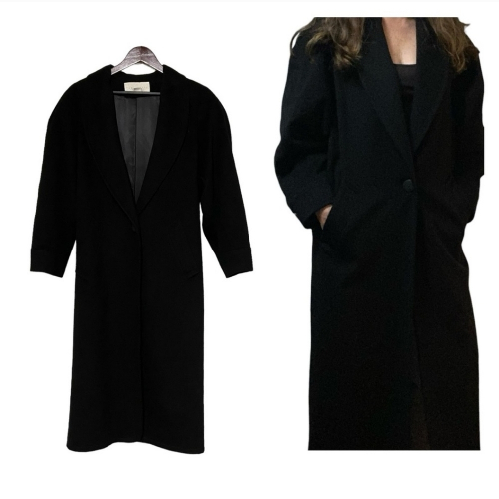 Vintage The Limited Long Wool Coat Black